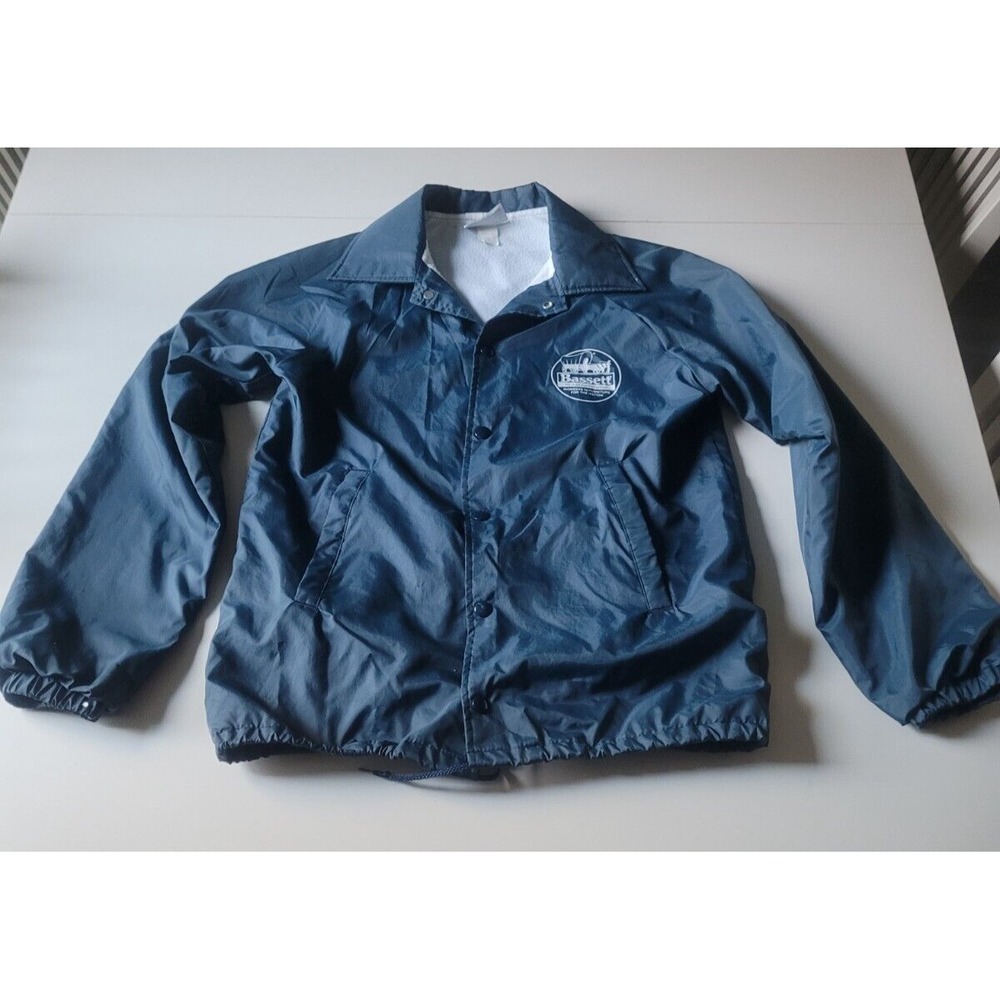 Vintage Bassett Furniture Employee Windbreaker Jacket Mens S Snaps Pockets
